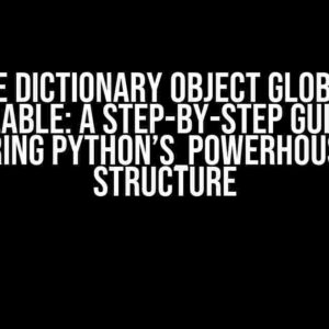 Make Dictionary Object Globally Available: A Step-by-Step Guide to Mastering Python’s_powerhouse Data Structure